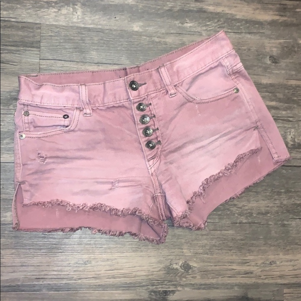 Free People button up Denim Shorts Sz.24